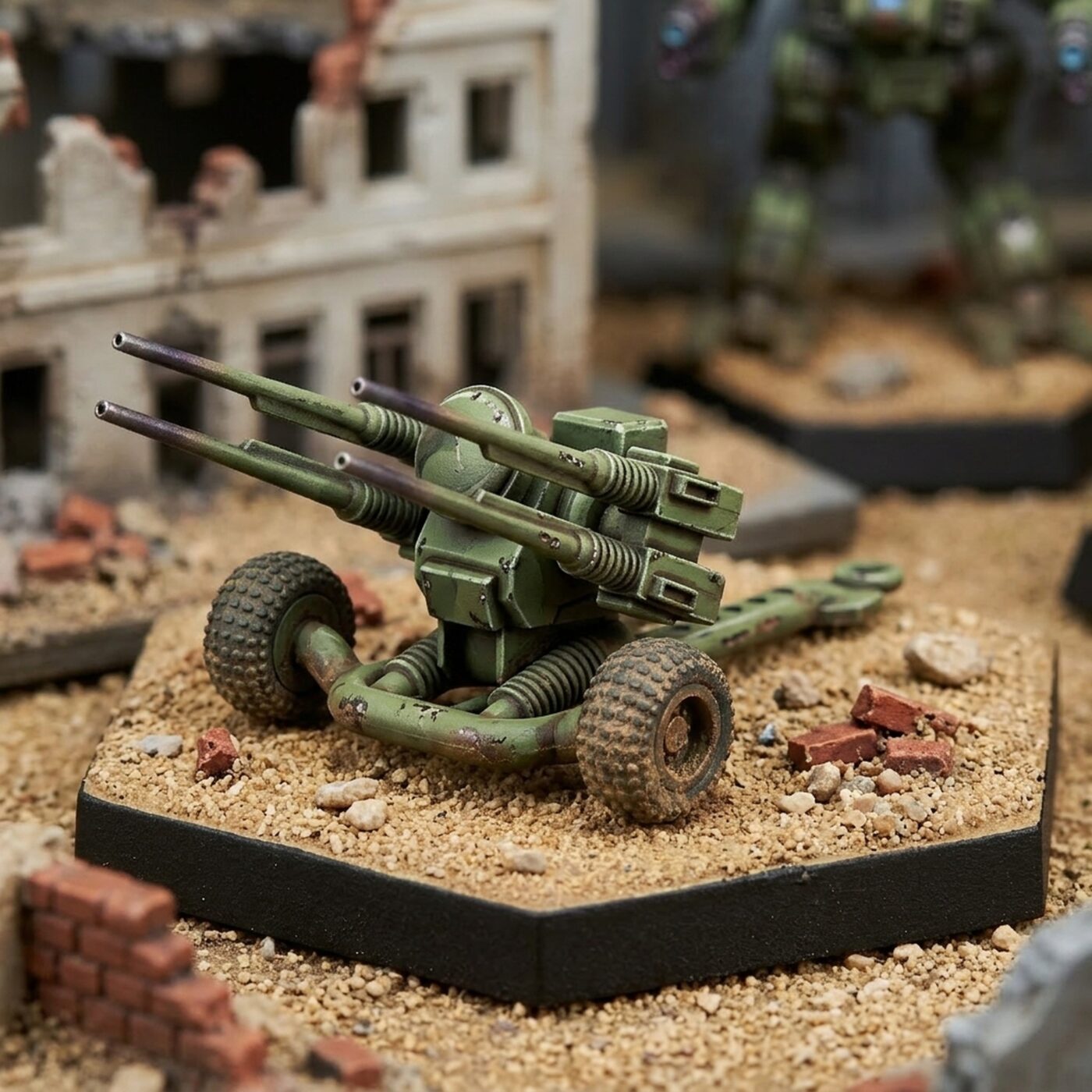 Quad Field Gun - USe Mechs 3D Miniature Painted Mech Miniature