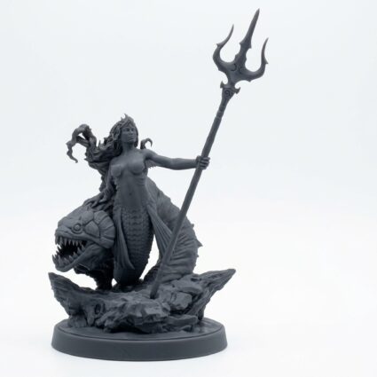 Queen Of The Ocean - Gray Resin 3D Printed Miniature