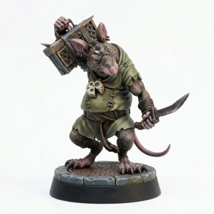 Ratfolk Street Slasher - Painted 3D Printed Miniature
