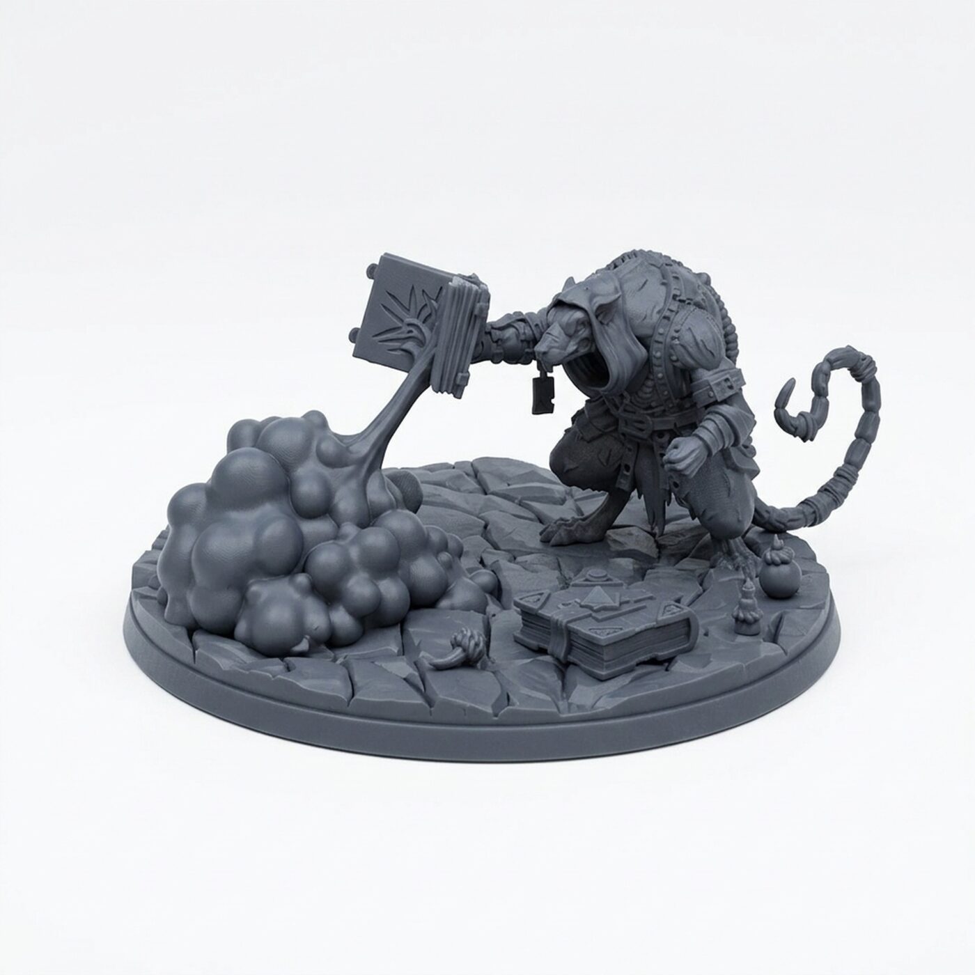 Ravagerpriest B - Gray Resin 3D Printed Miniature