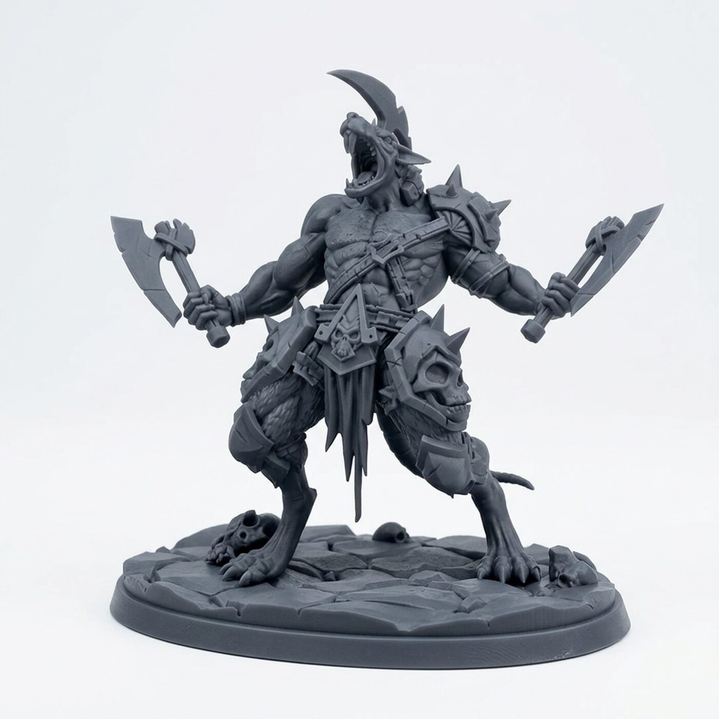 Ravager Warrior A - Gray Resin 3D Printed Miniature
