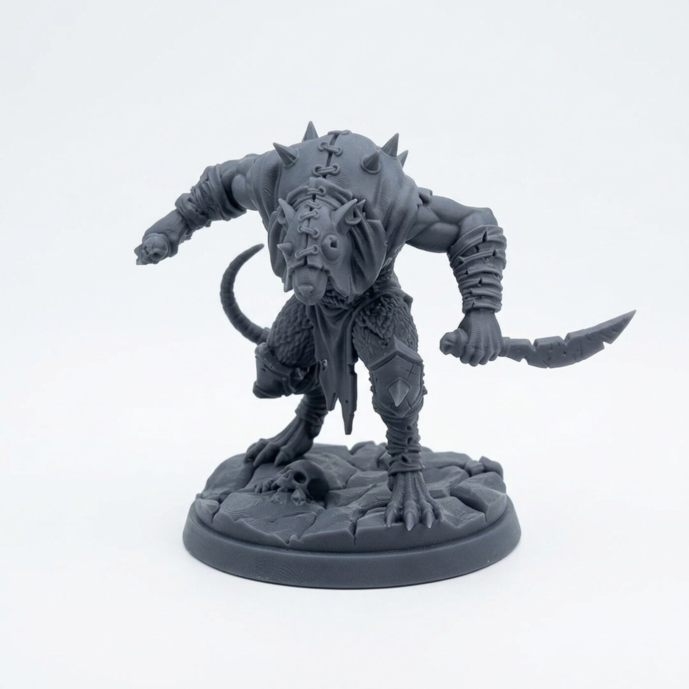 Ravagerwarrior B - Gray Resin 3D Printed Miniature
