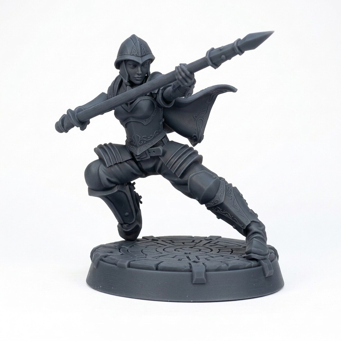 Rhea Thebold - Gray Resin 3D Printed Miniature