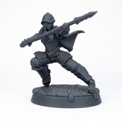 Rhea Thebold - Gray Resin 3D Printed Miniature