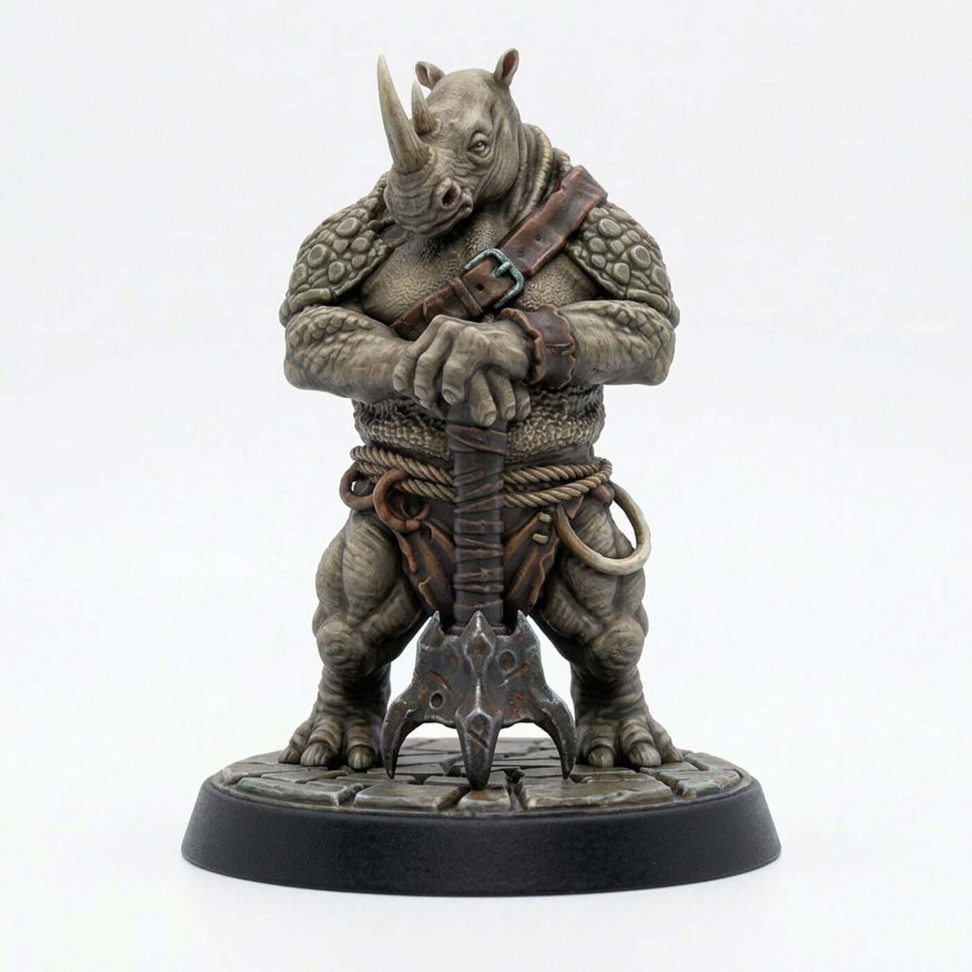 Rhinox Brawler A - Painted 3D Printed Miniature
