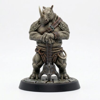 Rhinox Brawler A - Painted 3D Printed Miniature