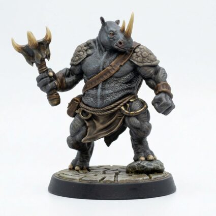 Rhinox Brawler B - Painted 3D Printed Miniature
