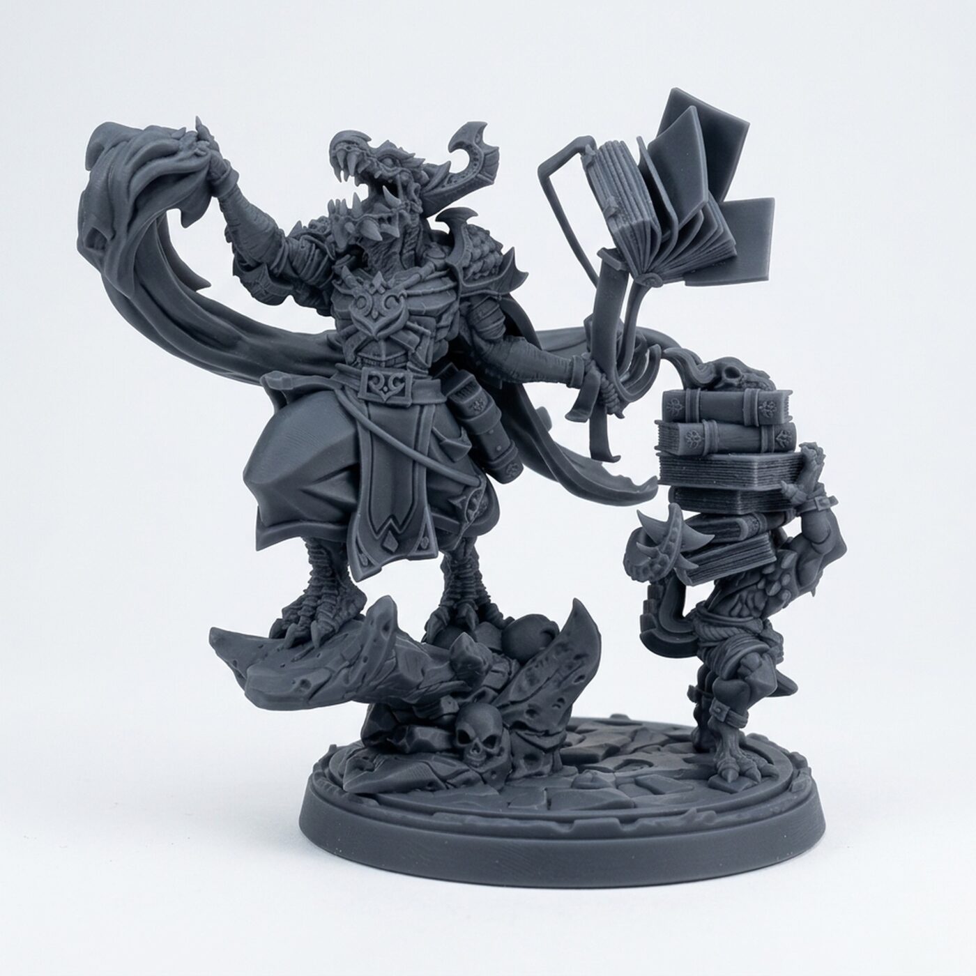 Rongur Son Of The Wyrm - Gray Resin 3D Printed Miniature
