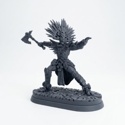 Royal Warrior B - Gray Resin 3D Printed Miniature
