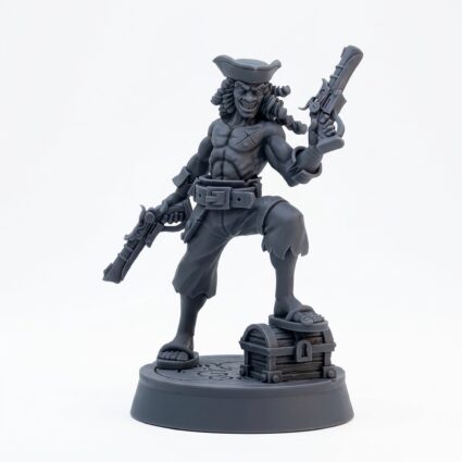 Sailor Guarding Loot - Gray Resin 3D Printed Miniature