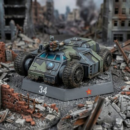 Sasayaku Control Transport 'Obuzaabaa' Tactical Vehicle Painted Mech Miniature