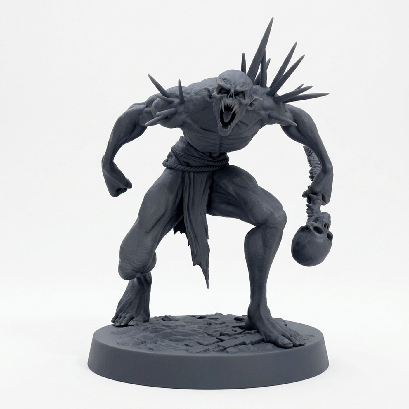 Savageghoul Angry - Gray Resin 3D Printed Miniature