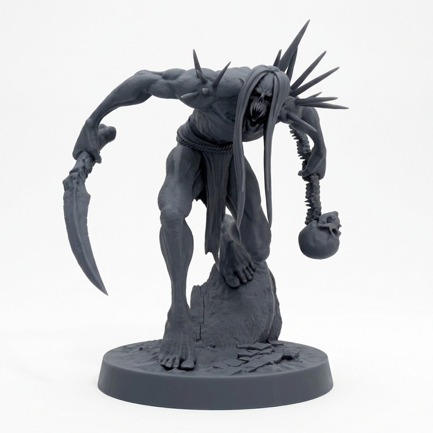 Savageghoul Comingdown - Gray Resin 3D Printed Miniature