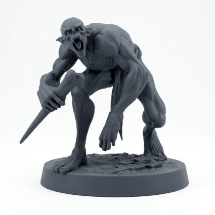 Savageghoul Crawl - Gray Resin 3D Printed Miniature