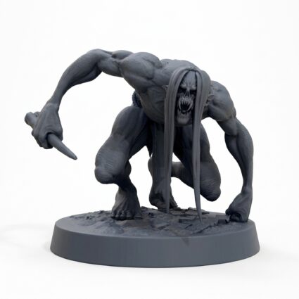 Savageghoul Crouch - Gray Resin 3D Printed Miniature