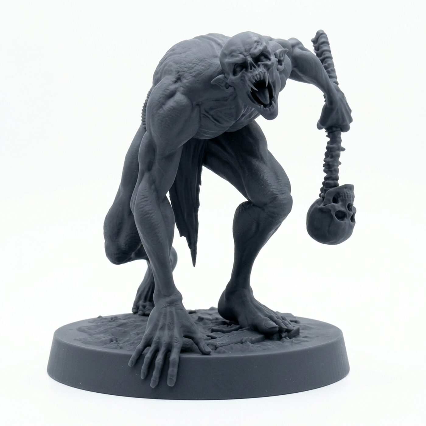 Savageghoul Forwardcrouch - Gray Resin 3D Printed Miniature