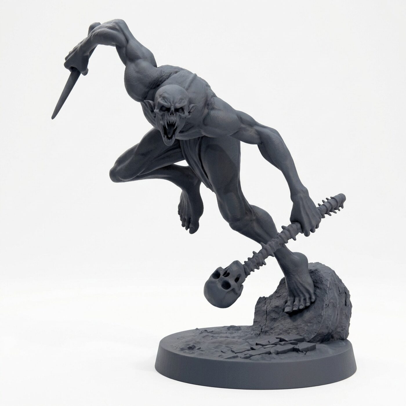 Savageghoul Jump - Gray Resin 3D Printed Miniature