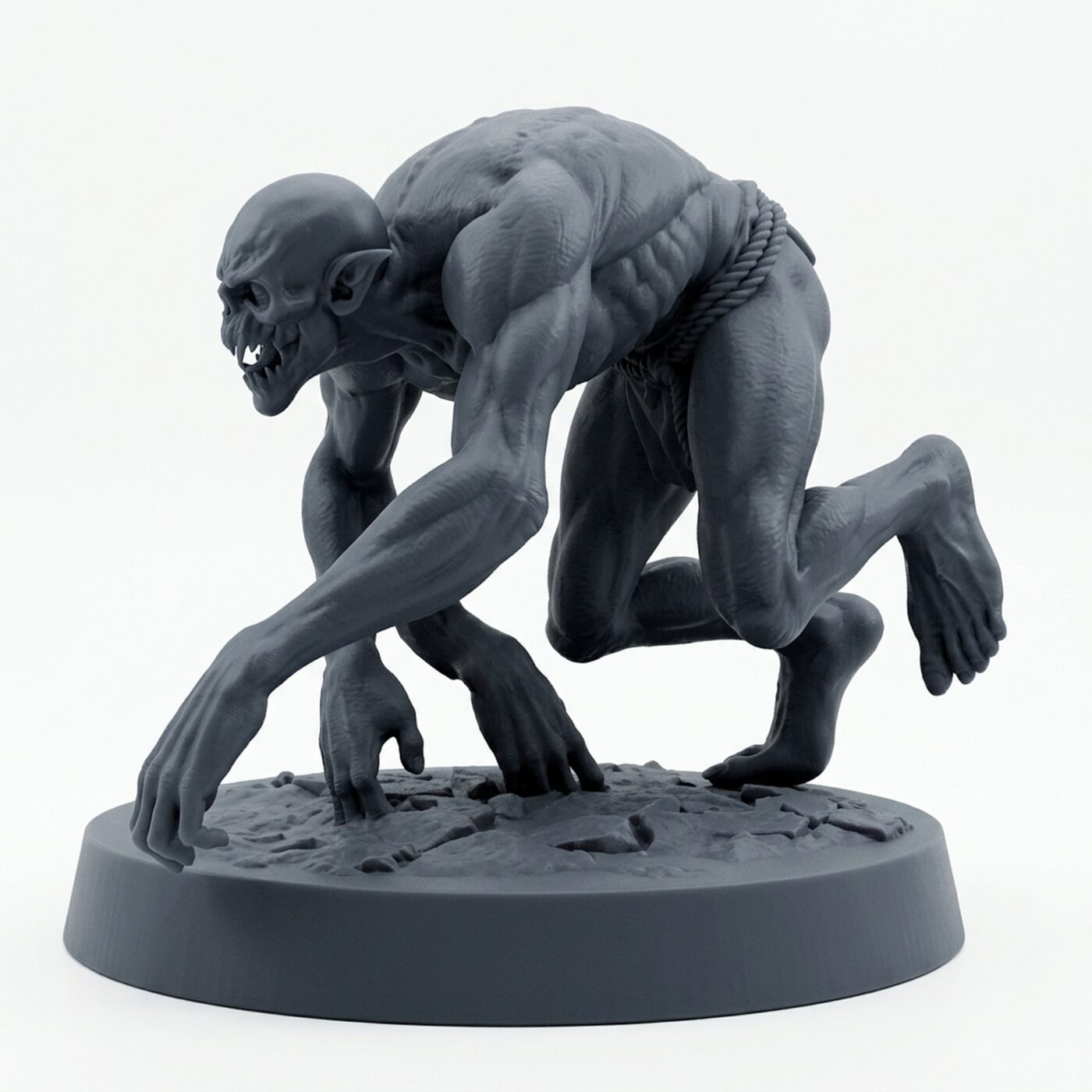 Savageghoul Monkeycharge - Gray Resin 3D Printed Miniature