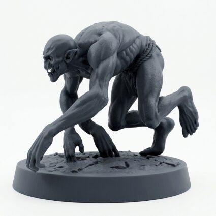 Savageghoul Monkeycharge - Gray Resin 3D Printed Miniature