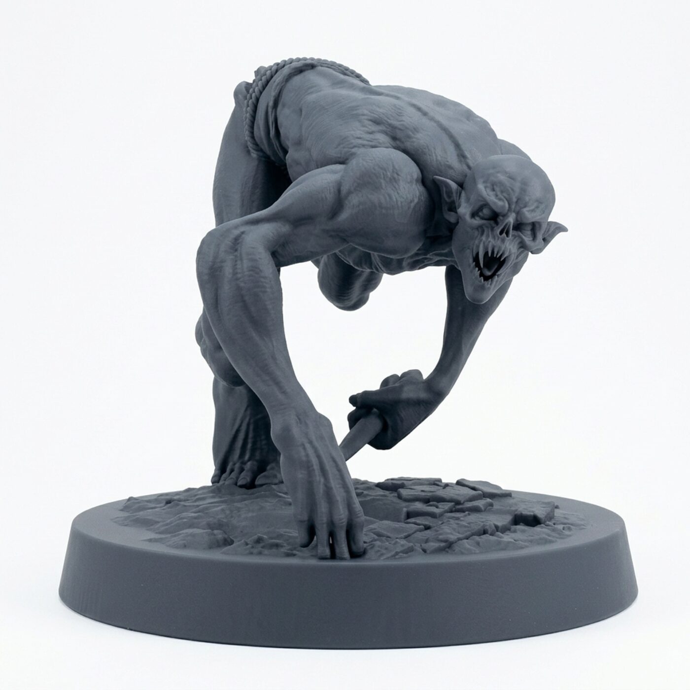 Savageghoul Monkeyrun - Gray Resin 3D Printed Miniature