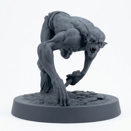 Savageghoul Monkeyrun - Gray Resin 3D Printed Miniature