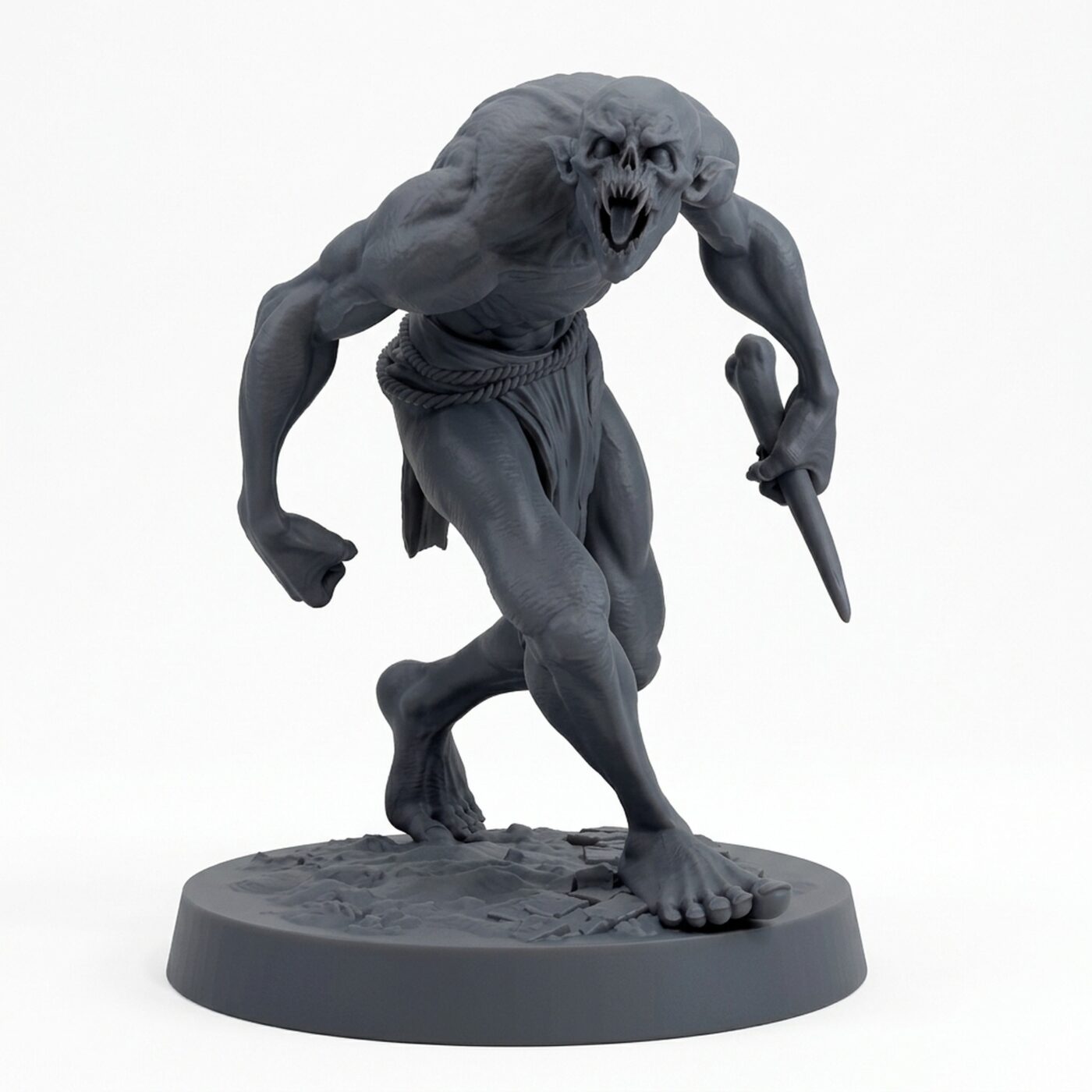 Savageghoul Walk - Gray Resin 3D Printed Miniature