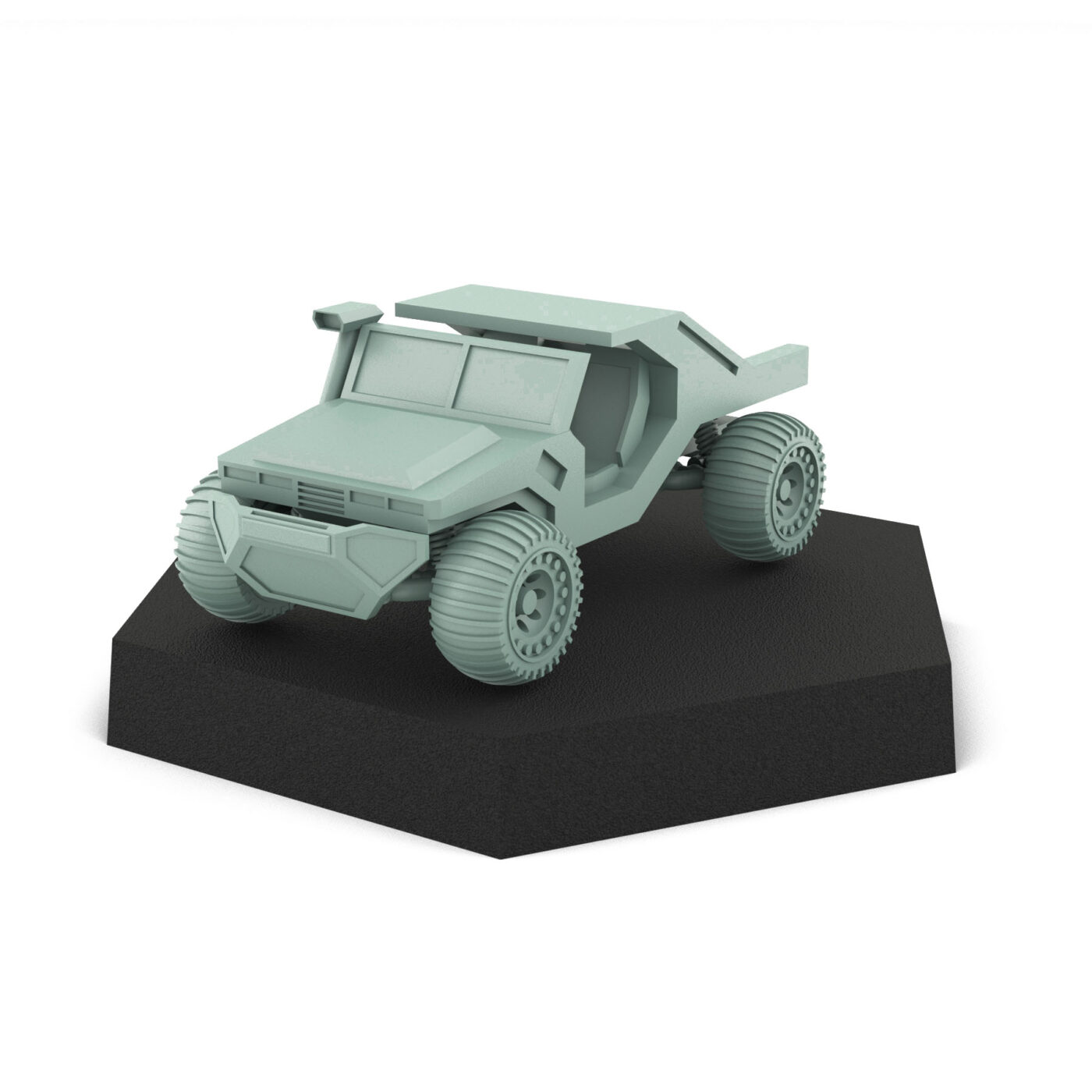 Scout Jeep Wheeled 3D Printed Mech Miniature