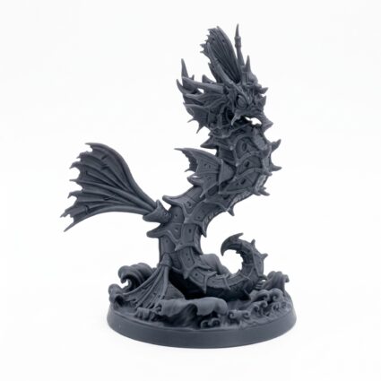 Seahorse A - Gray Resin 3D Printed Miniature