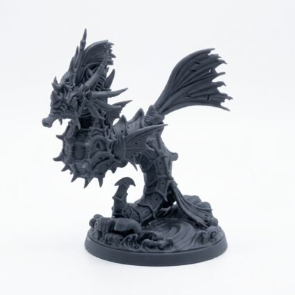 Seahorse C - Gray Resin 3D Printed Miniature