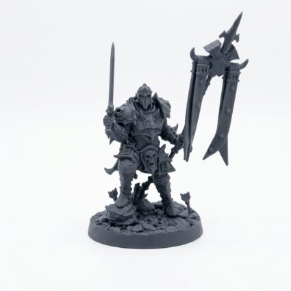 Shadowknight A - Gray Resin 3D Printed Miniature