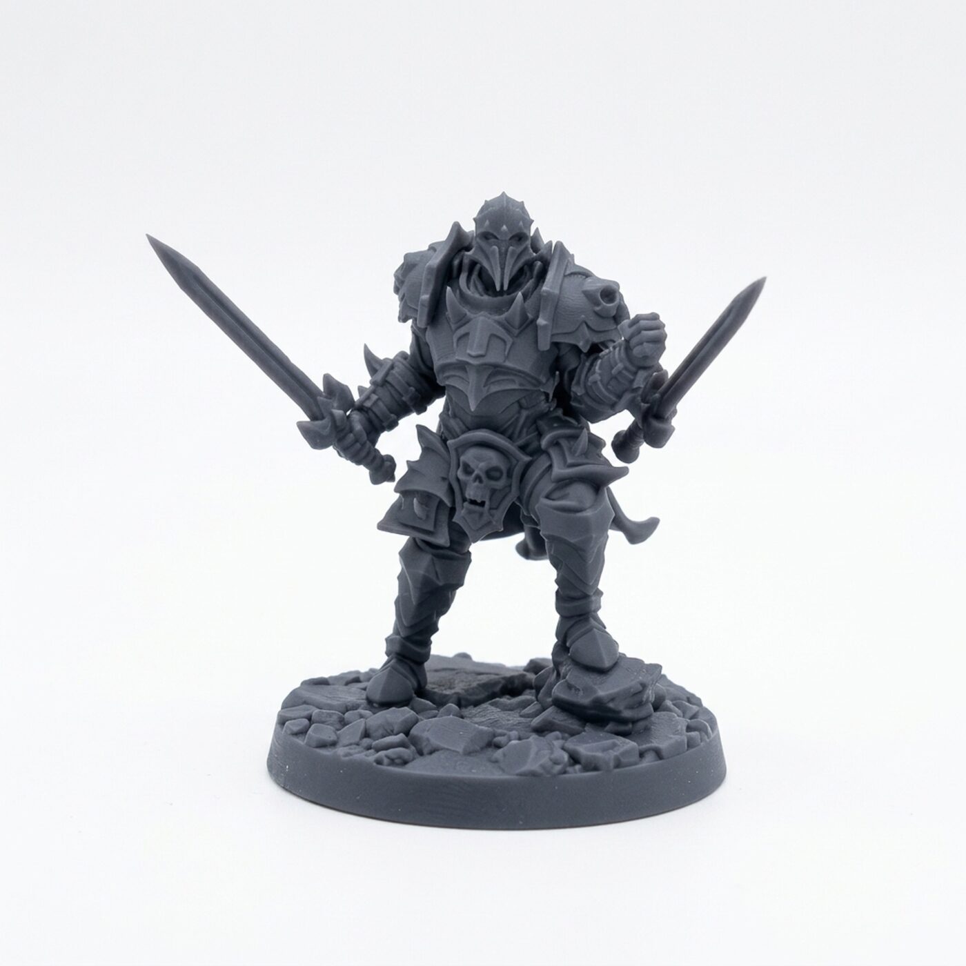 Shadowknight B - Gray Resin 3D Printed Miniature