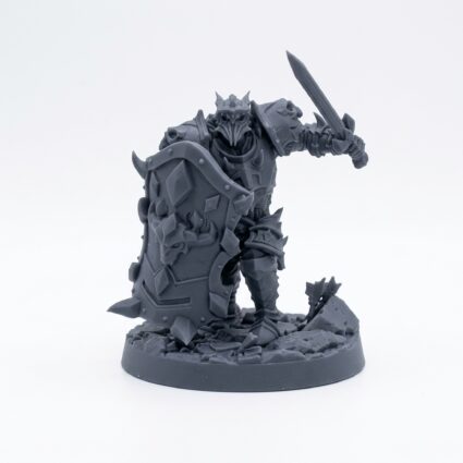 Shadowknight C - Gray Resin 3D Printed Miniature