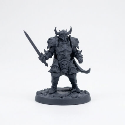 Shadowknight Variant A - Gray Resin 3D Printed Miniature