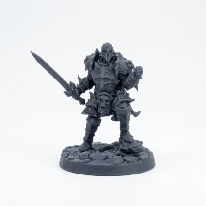 Shadowknight Variant B - Gray Resin 3D Printed Miniature
