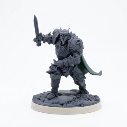 Shadowknight Variant C - Gray Resin 3D Printed Miniature