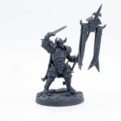 Shadowknight Variant D - Gray Resin 3D Printed Miniature