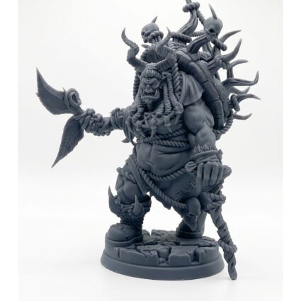 Shamanicorc A - Gray Resin 3D Printed Miniature