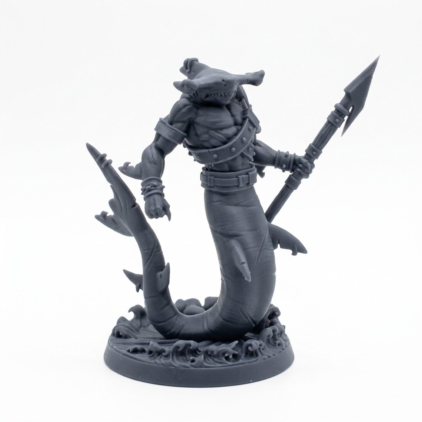 Shark A - Gray Resin 3D Printed Miniature