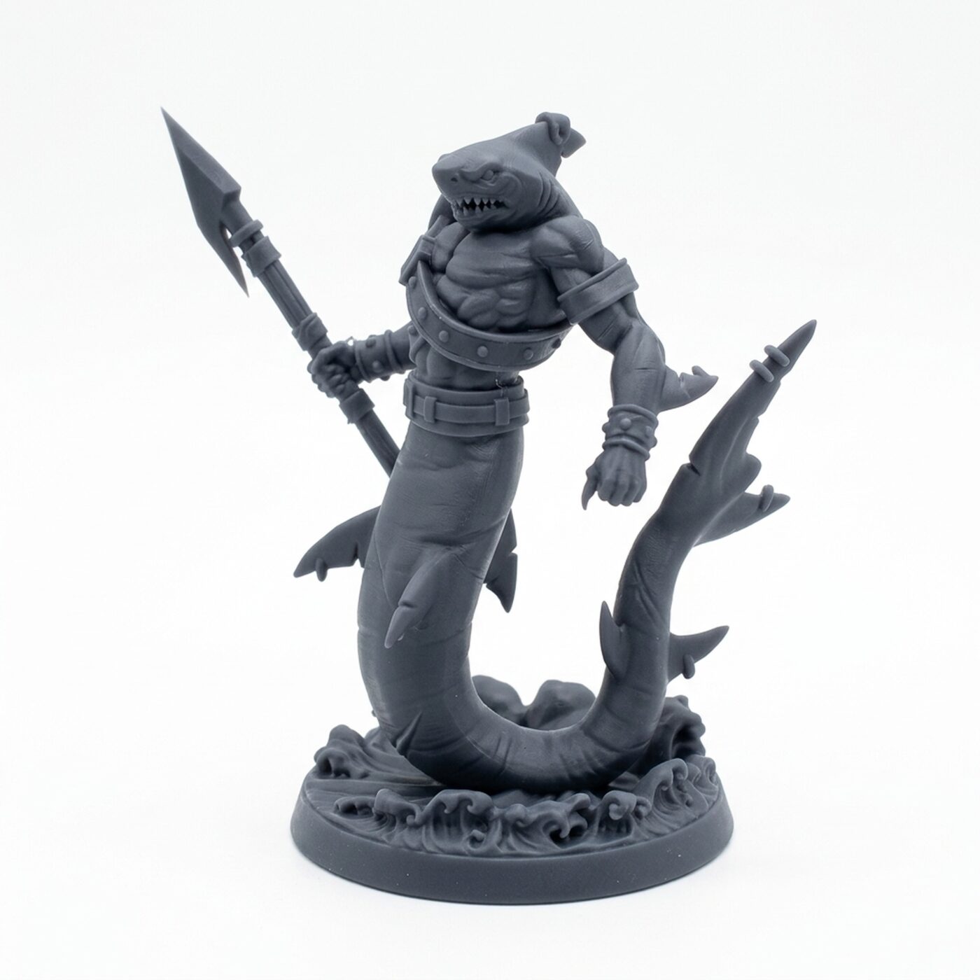 Shark B - Gray Resin 3D Printed Miniature