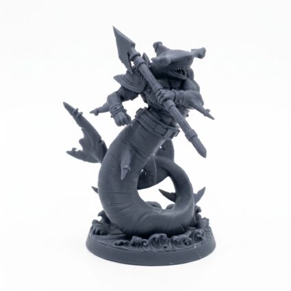 Shark C - Gray Resin 3D Printed Miniature