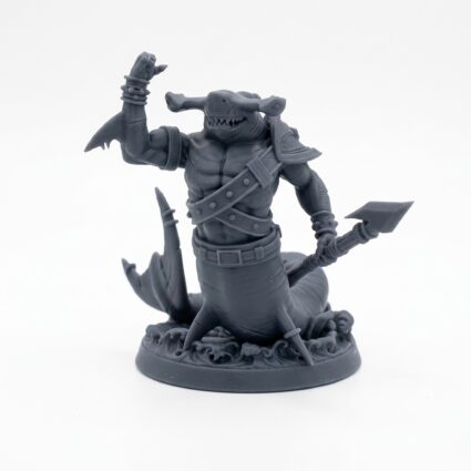 Shark E - Gray Resin 3D Printed Miniature