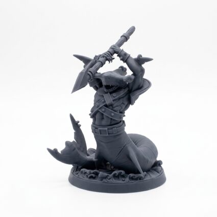 Shark G - Gray Resin 3D Printed Miniature