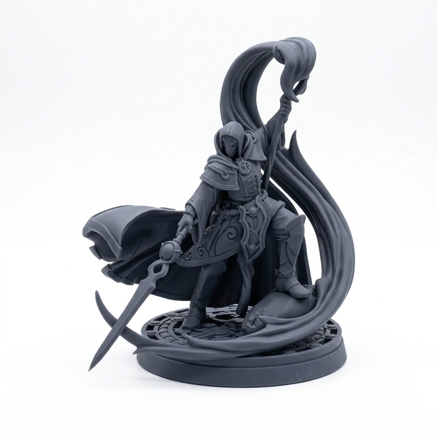Shaspen Enigmatic Pilgrim - Gray Resin 3D Printed Miniature