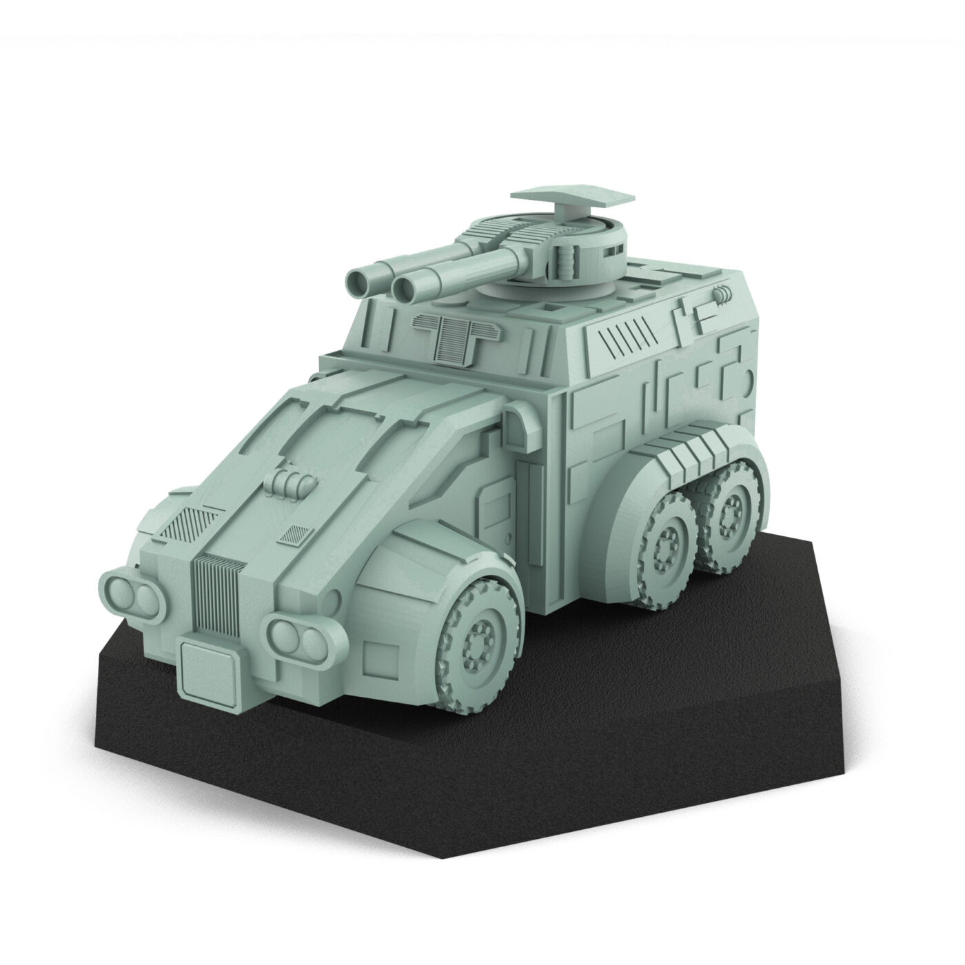 Sheriff Armored Combat Vehicle 3D Printed Mech Miniature