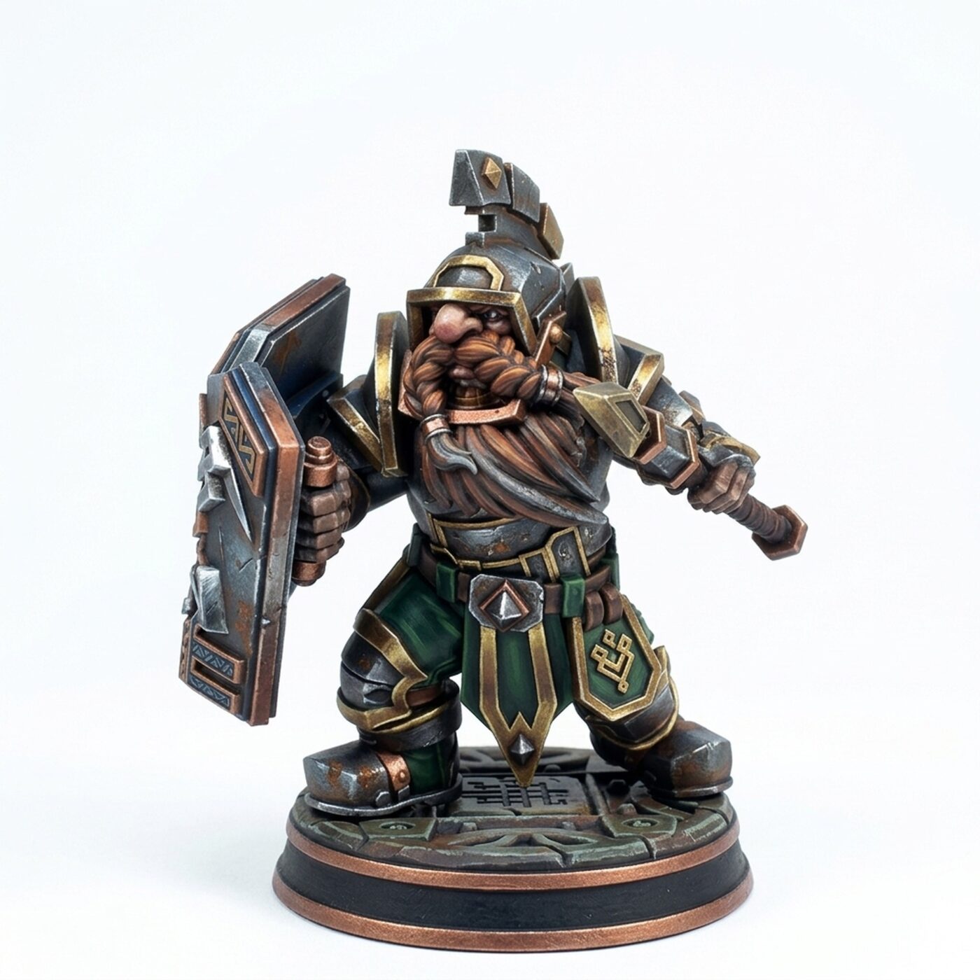 Shield And Spear Sentinel Dolvin - Painted 3D Printed Miniature