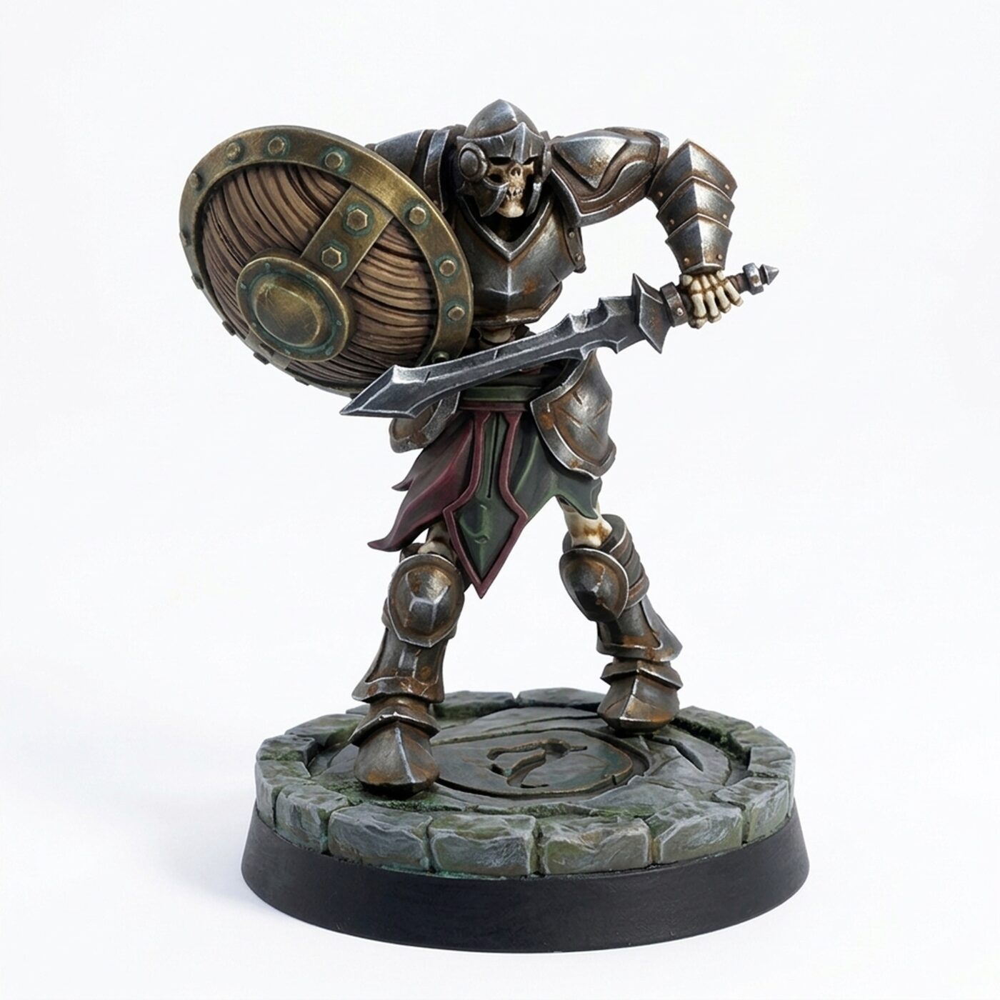 Shield Taunt Skeleton - Painted 3D Printed Miniature