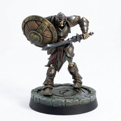 Shield Taunt Skeleton - Painted 3D Printed Miniature