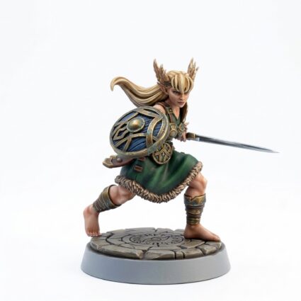 Shield Valkyrie - Painted 3D Printed Miniature