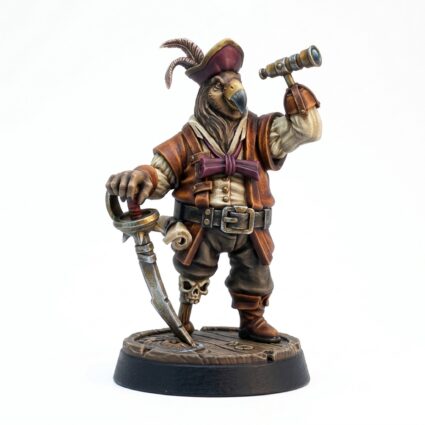 Ship Master Birdfolk - Painted 3D Printed Miniature