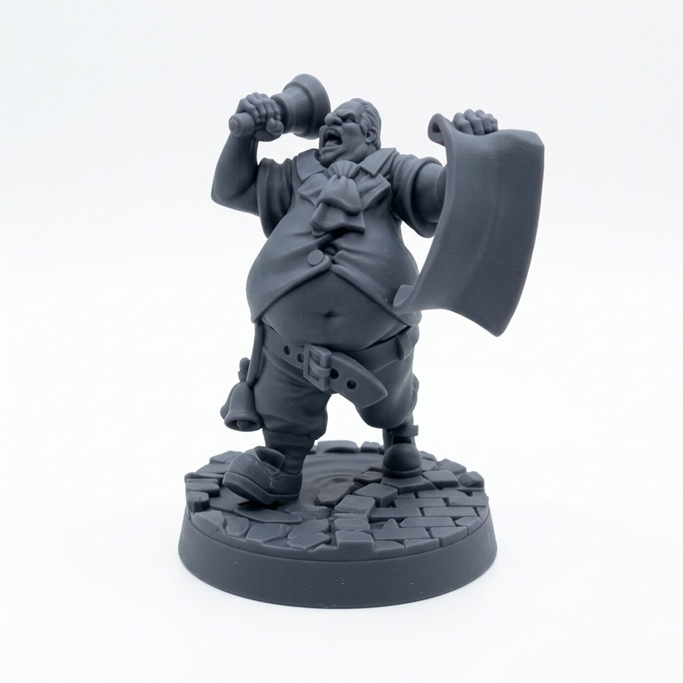 Sirartjem Praeco Delivering Thenews - Gray Resin 3D Printed Miniature